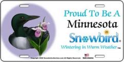 Snowbirds Minnesota License Plate