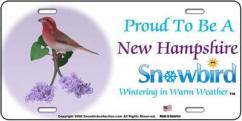Snowbirds New Hampshire License Plate