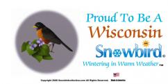 Snowbirds Wisconsin License Plate