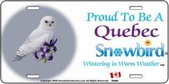 Snowbirds Quebec License Plate