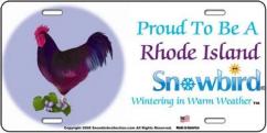 Snowbirds Rhode Island License Plate