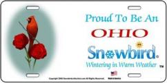 Snowbirds Ohio License Plate