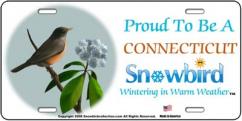 Snowbirds Conneticut License Plate
