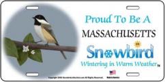 Snowbirds Massachusetts License Plate